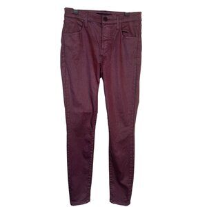 J Brand Size 26 Womens Maroon Skinny Jeans Cotton Blend